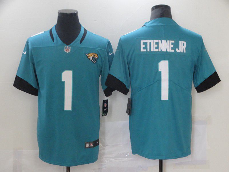 Men Jacksonville Jaguars #1 Etienne jr Green Nike Vapor Untouchable Limited 2021 NFL Jersey